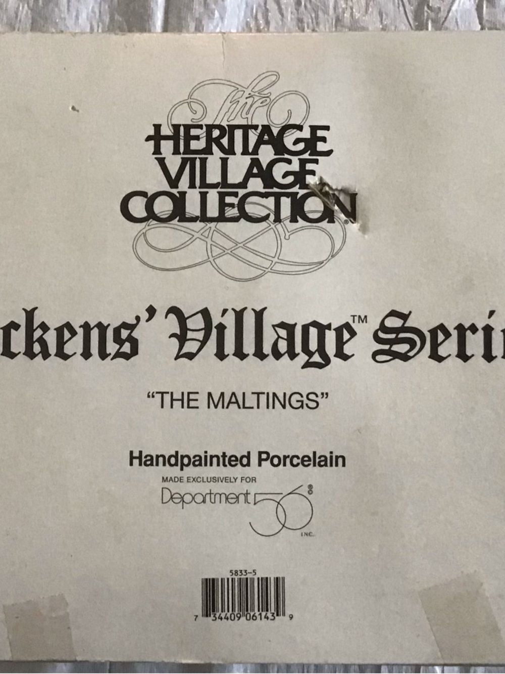 1995 Department 56 Dickens Village Series The Maltings #58335 Christmas House